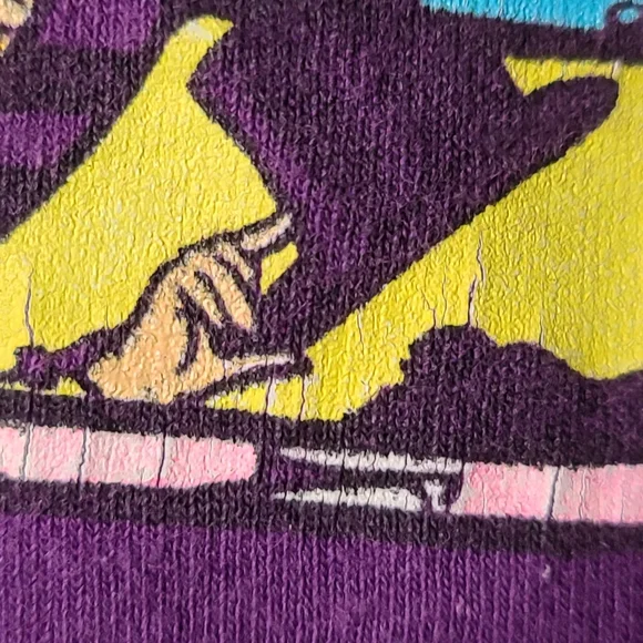 Vintage Single Stitch Wizard Of Oz Wicked Witch T Shirt Size XL USA Purple
